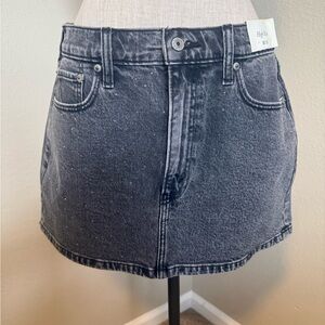 NWT Abercrombie Black Denim Sparkle Skirt